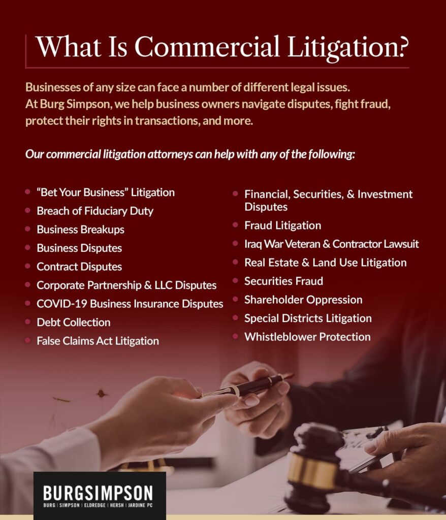 What is commercial litigation? | Burg Simpson