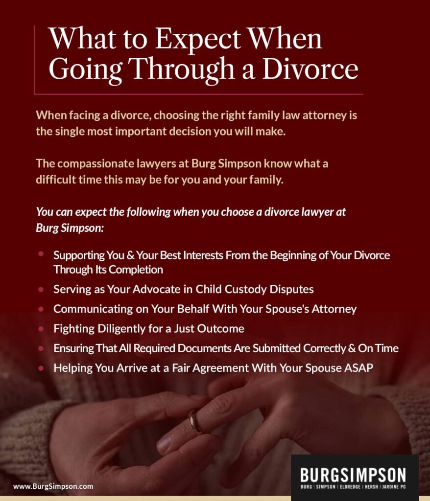 What to expect when going through a divorce | Burg Simpson