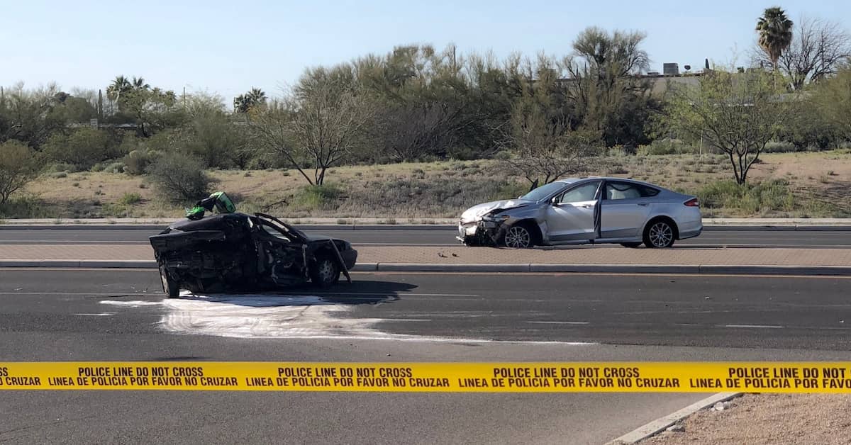 Scene of a Phoenix car accident | Burg Simpson