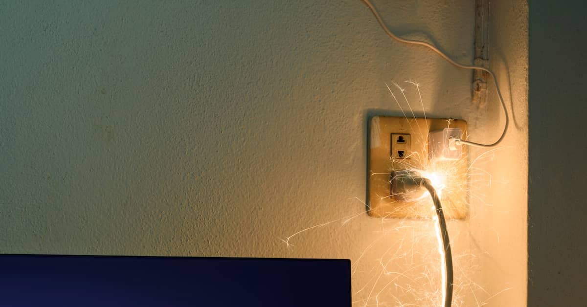 Defective electrical outlet catching fire | Burg Simpson